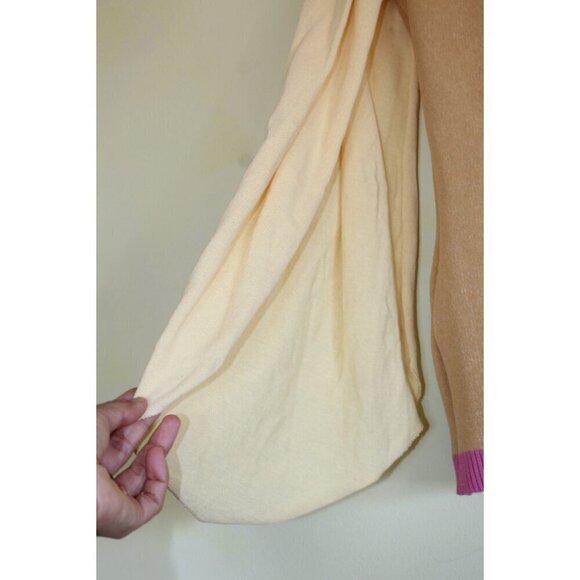 Elhoffer Design Women's Y2K top size Large Hippie Color Block Pink & Yellow USA - Picture 6 of 9